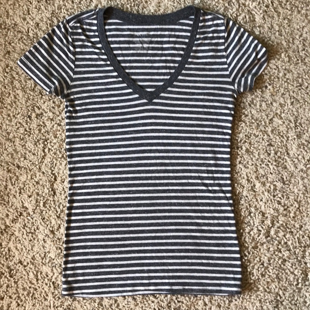 Wet Seal Women’s Striped V-neck Shirt